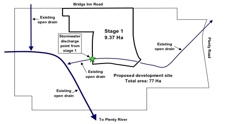 Schematic of the development site 